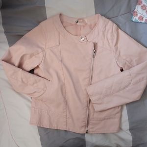 H&M faux blush jacket